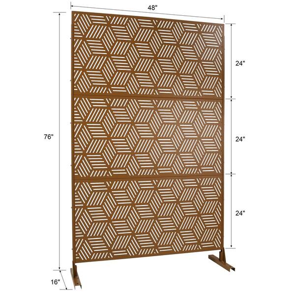 Sudzendf Outdoor and Indoor Freestanding Decorative Privacy Screen Metal Privacy Screen, Fence Panels in Green