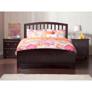 Richmond Espresso Full Platform Bed with Matching Foot Board with Twin Size Urban Trundle Bed