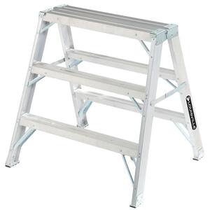 3 ft. Aluminum Twin Step Ladder with 300 lb. Load Capacity