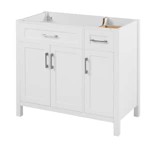 36 in. W x 17.72 in. D x 33.46 in. H Freestanding Bath Vanity Cabinet without Top in White