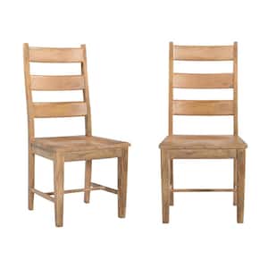 Lancaster Natural Wood Seat Dining Chair Set of 2