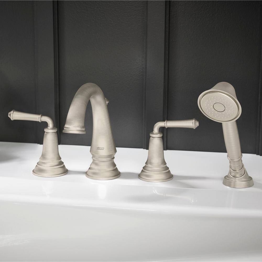 Brushed Nickel Roman Tub Faucet with Handshower