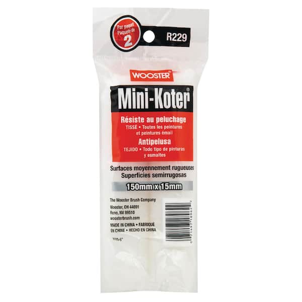 6 in. x 1/2 in. Mini-Koter Woven Mini Roller Cover (2-Pack)