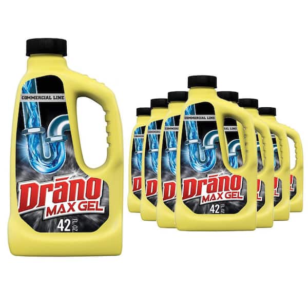 Drano Commercial Line 42 fl. oz. Max Gel Clog Remover (8-Pack)