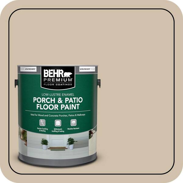 1 gal. #PFC-27 Light Rattan Low-Lustre Enamel Interior/Exterior Porch and Patio Floor Paint