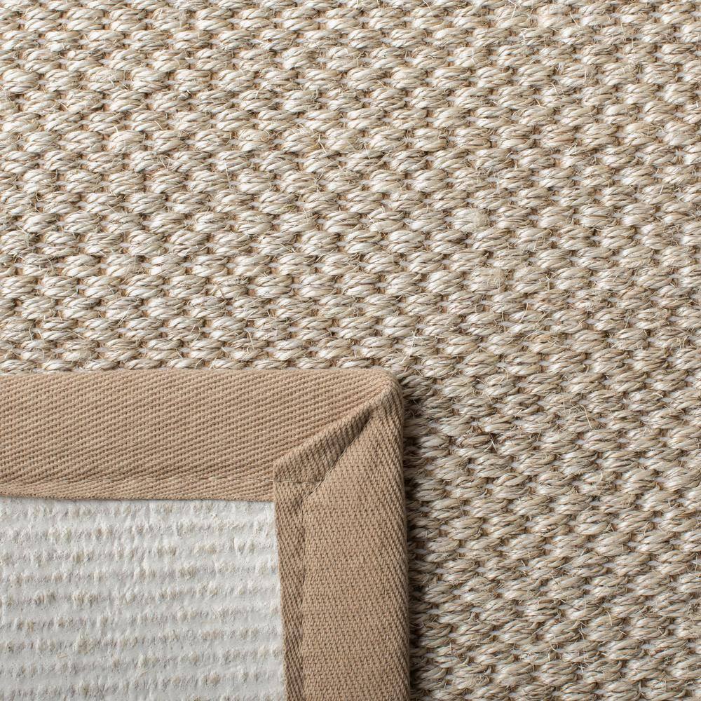 Sleek Marble & Linen 24" Hand-Knotted Rectangular Rug