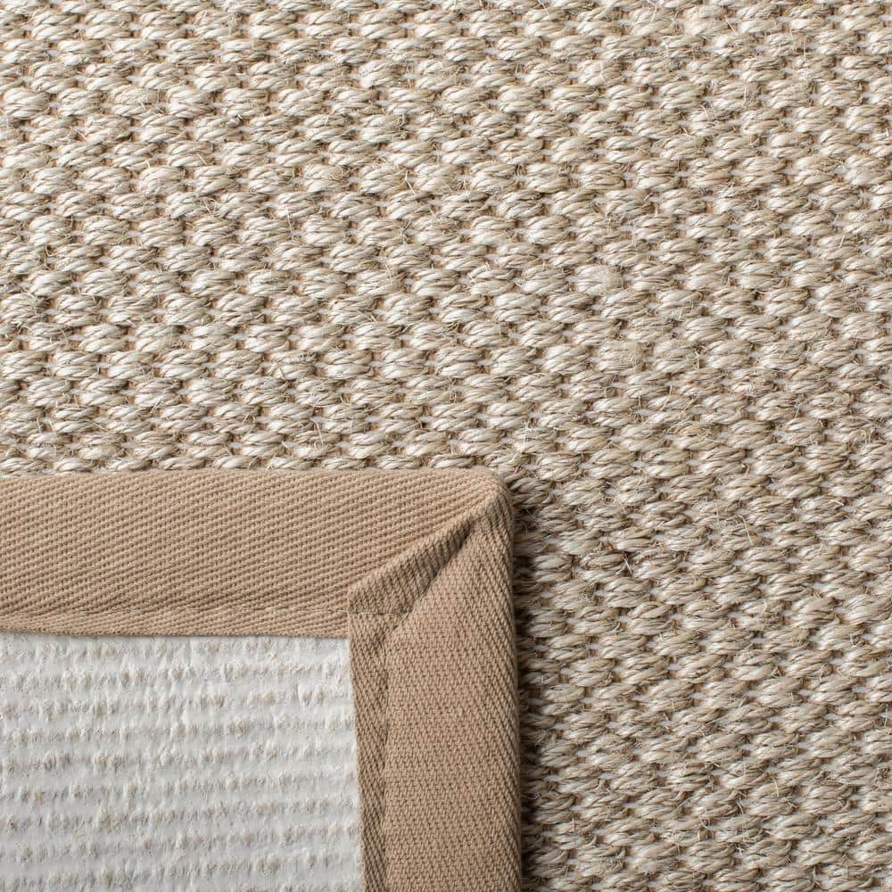 Coastal Charm Hand-Knotted Marble & Linen 59" Area Rug