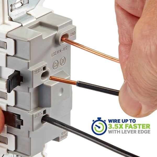 Decora Lever Edge 15 Amp 120/277 Volt Single Pole Switch, White (1-Pack) E5601-SW