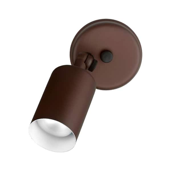 NICOR Single Bullet 50-Watt Bronze Outdoor Wall Lantern Sconce