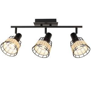 Globe Electric 2 Ft. 4-Light Matte Black Integrated LED Ceiling Mounted ...