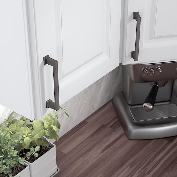 Mirabel Collection 5-1/16 in. (128 mm) Classic Antique Nickel Rectangular Cabinet Bar Pull