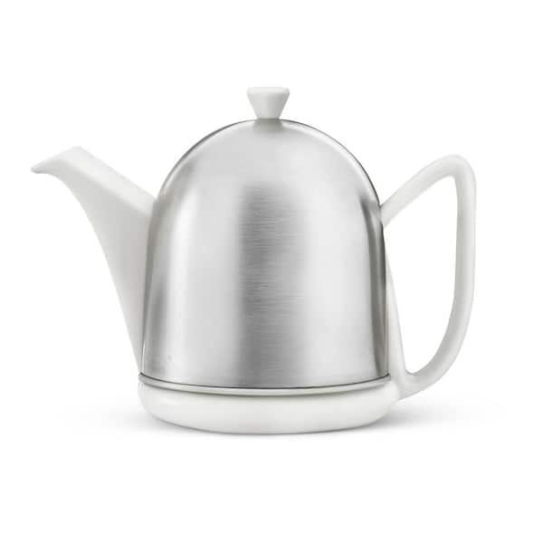 Bredemeijer 34 fl. oz. Teapot Spring White Cosy Manto Teapot with Mat