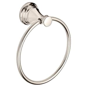 Delancey Wall Mounted Towel Ring in Polished Nickel