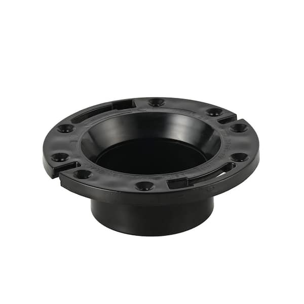 Everbilt Fast Set 3 in. Outside Fit 4 in. Inside Fit ABS Open Hub Toilet Flange with Plastic Ring
