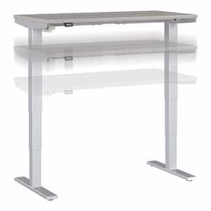 Move 40 Series 47.6 in. Rectangular Platinum Gray/Cool Gray Metallic Desk with Adjustable Height