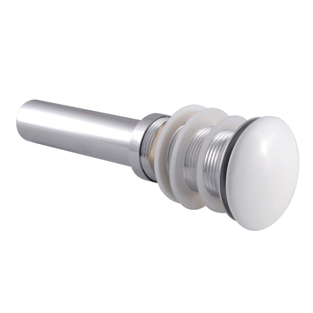 Push Pop-Up Bathroom Sink Drain without Overflow, Chrome and White price history on PriceWatchPro