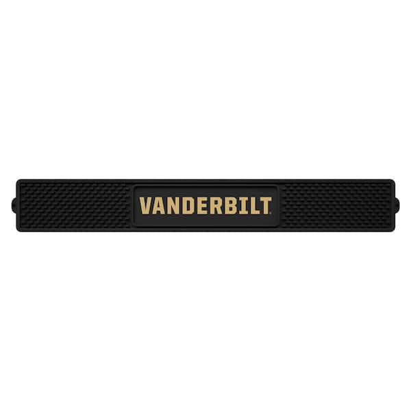 FANMATS NCAA- 3.25 in. x 24 in. Black Vanderbilt University Drink Mat