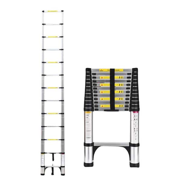 12.5 ft. Reach Aluminum Telescoping Multi-Position Ladder, 330 lbs. Load Capacity Type IAA Duty Rating RV Outdoor Work