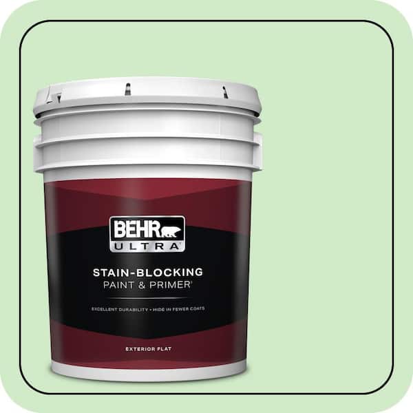 BEHR ULTRA 5 gal. #440A-3 Mint Frappe Flat Exterior Paint & Primer