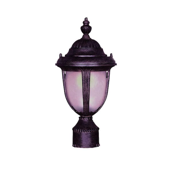 Acclaim Lighting Monterey Collection Post-Mount 1-Light Outdoor Black Coral Light Fixture