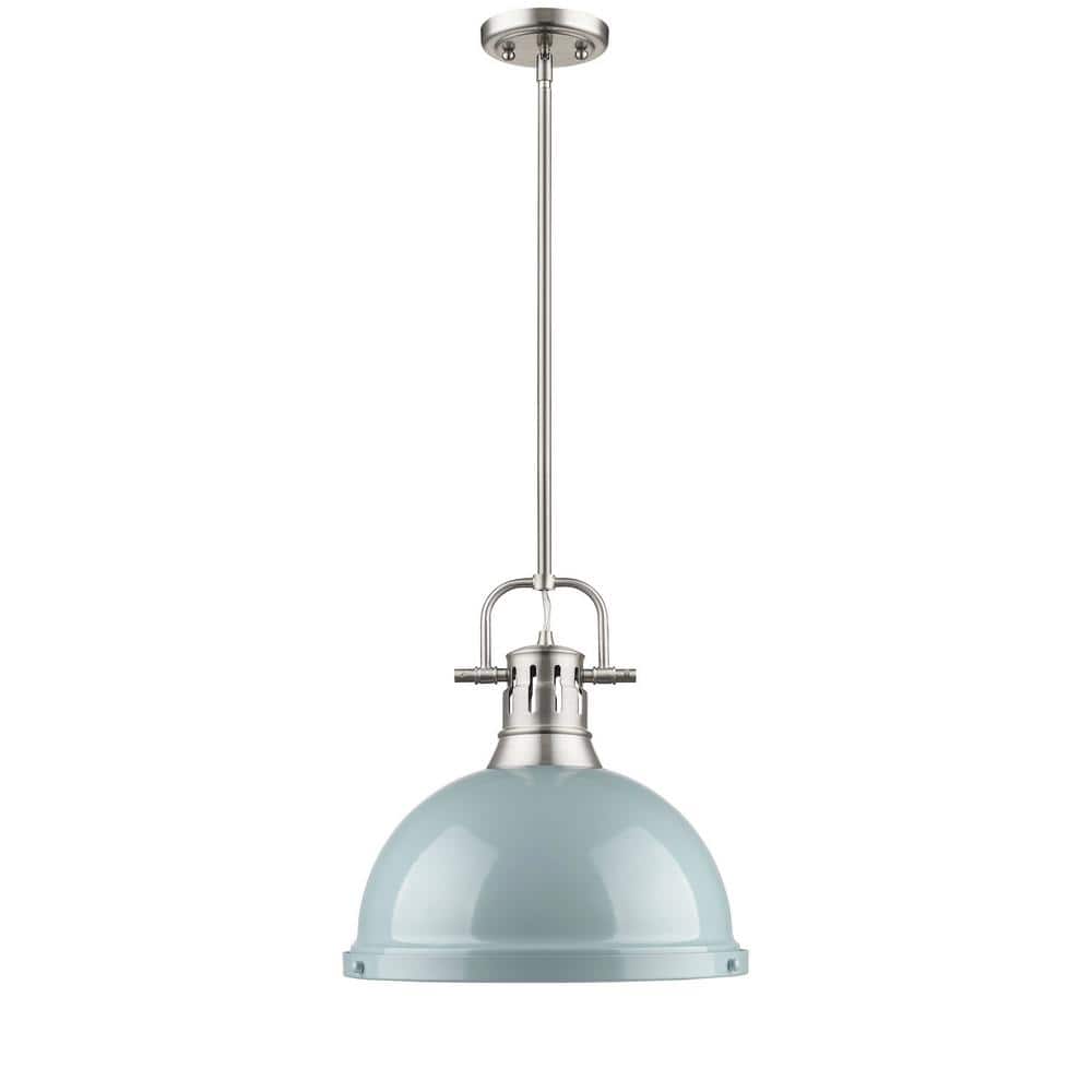 Golden Duncan 1 Light Pendant with Rod 3604 L PW SF (Pewter)
