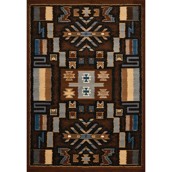 Manhattan Pelham Brown 1 ft. 11 in. x 7 ft. 4 in. Area Rug