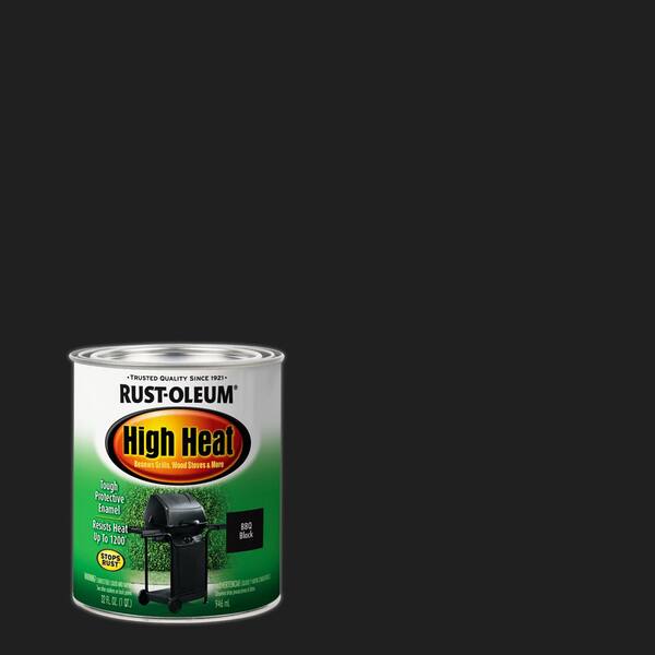 Rust-Oleum Specialty 1 qt. High Heat Flat Bar-B-Que Black Enamel Interior/Exterior Paint (2-Pack)