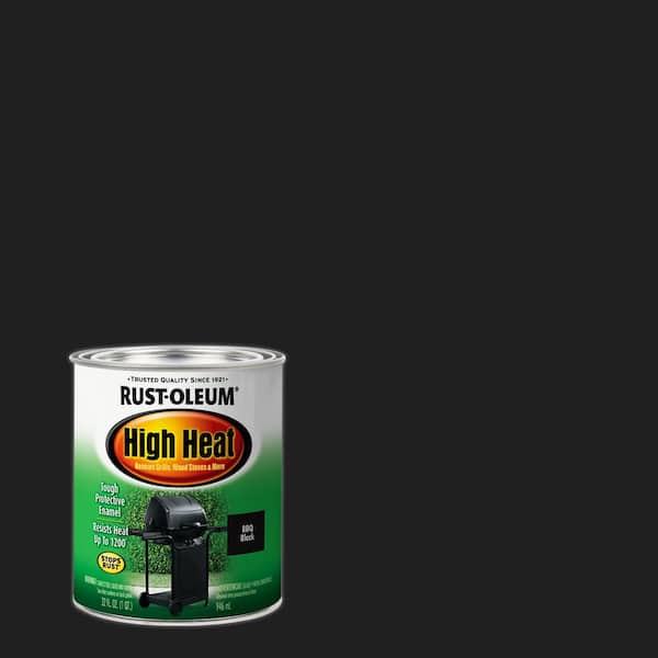 Rust Oleum Specialty 1 Qt High Heat Satin Bar B Que Black Enamel Paint 7778502 - Rustoleum High Heat Paint Colours
