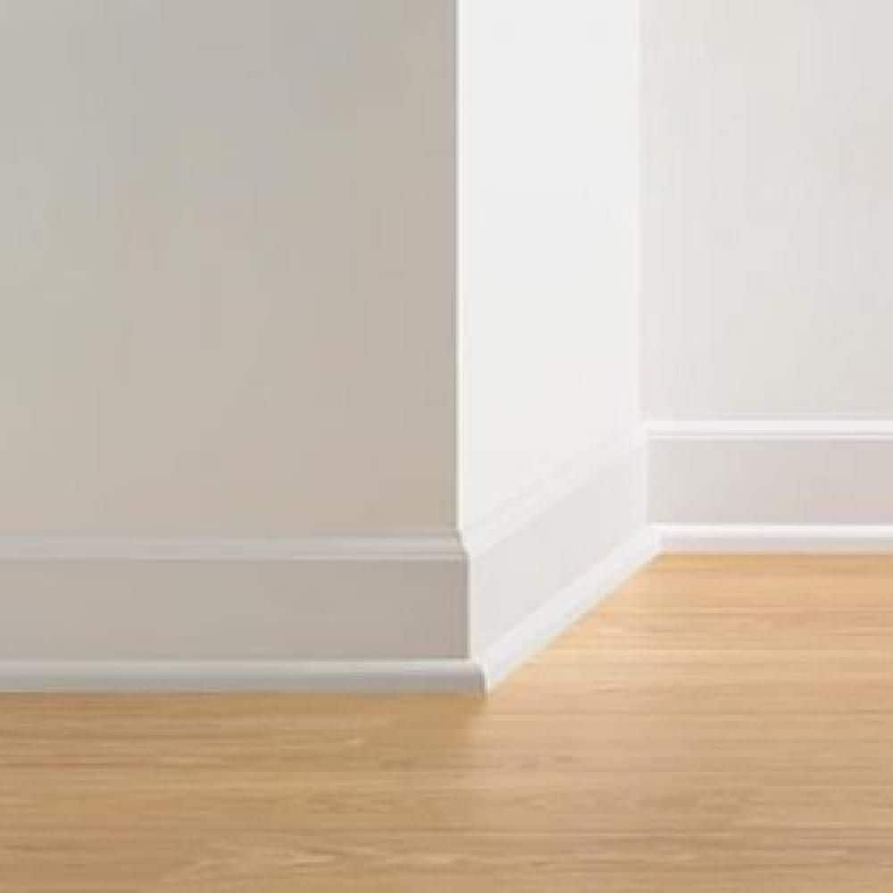 White High Impact Polystyrene Baseboard Moulding Set