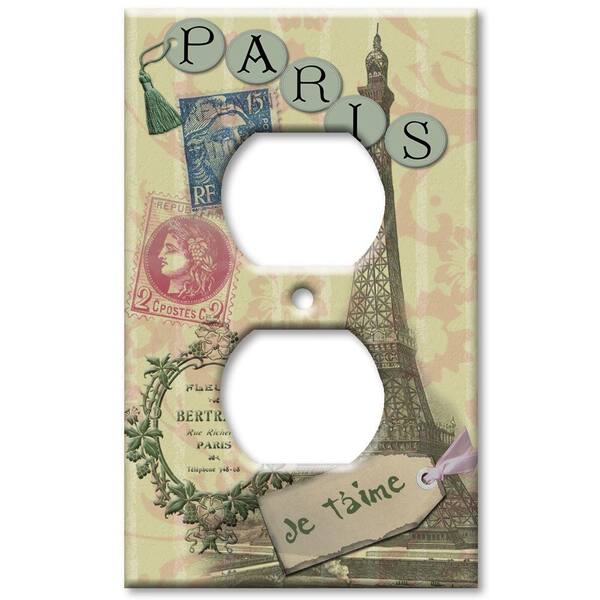 Art Plates Green 1-Gang Duplex Outlet Wall Plate