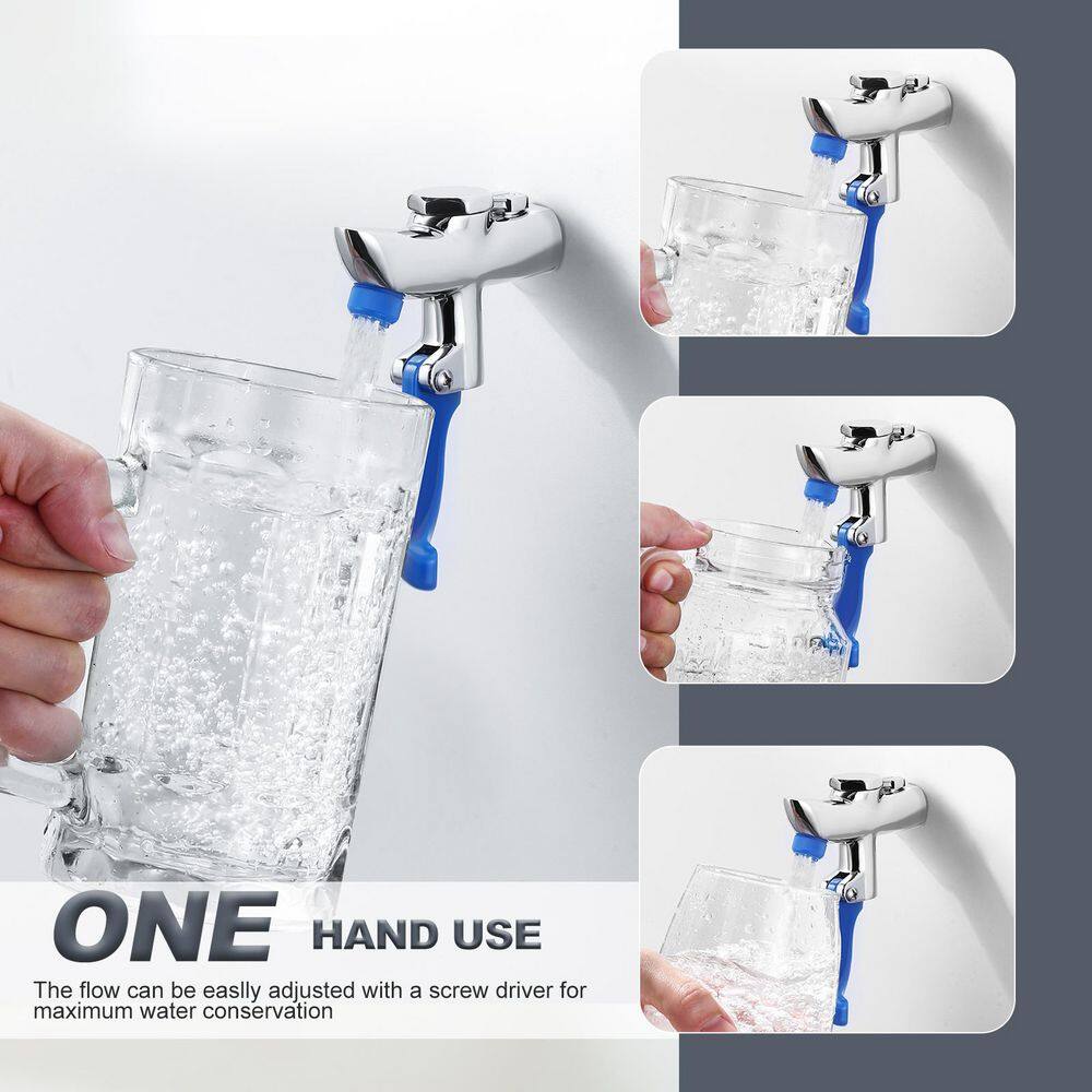 Chrome Wall Mounted Single Handle Pot Filler Faucet