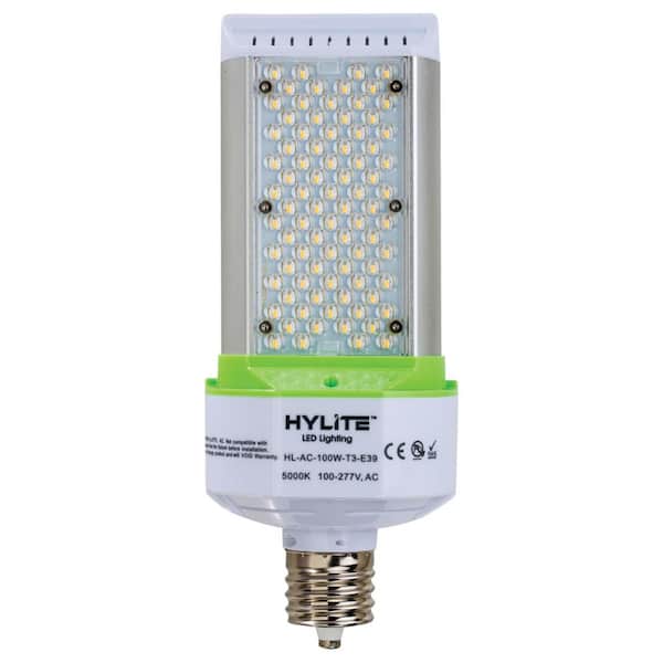 Hy-Lite 100W Arc-Cob LED Lamp 400W HID Equiv 5000K 9453 Lumens Ballast Bypass 120V-277V E39 Base IP 65 UL & DLC Listed