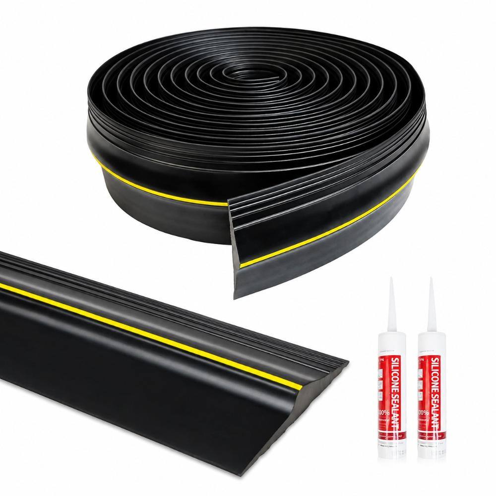 16 ft Black Rubber Garage Door Threshold Seal Strip, Waterproof Adhesive Heavy Duty Bottom Weather Stripping price history on PriceWatchPro