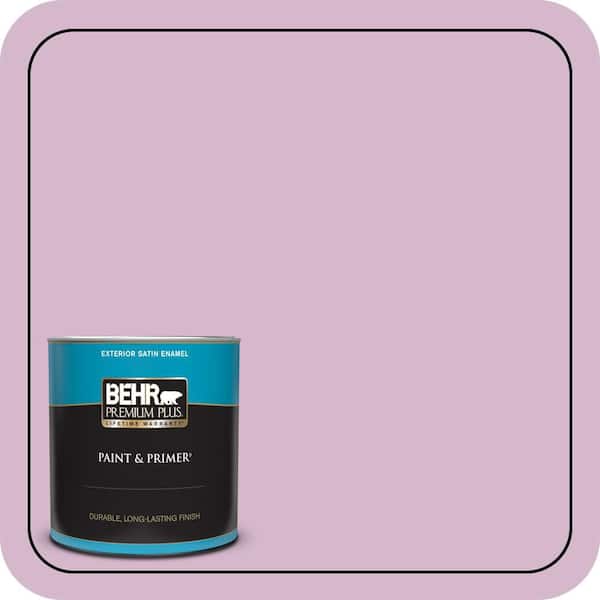 BEHR PREMIUM PLUS 1 qt. #680D-4 Velvet Slipper Satin Enamel Exterior Paint & Primer