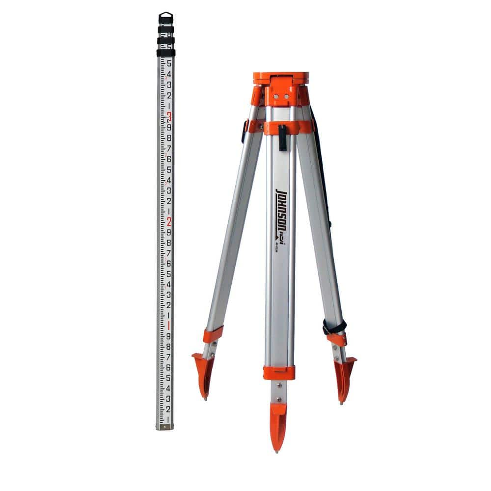 Johnson Universal Tripod/Grade Rod Kit 40-6350 - The Home Depot