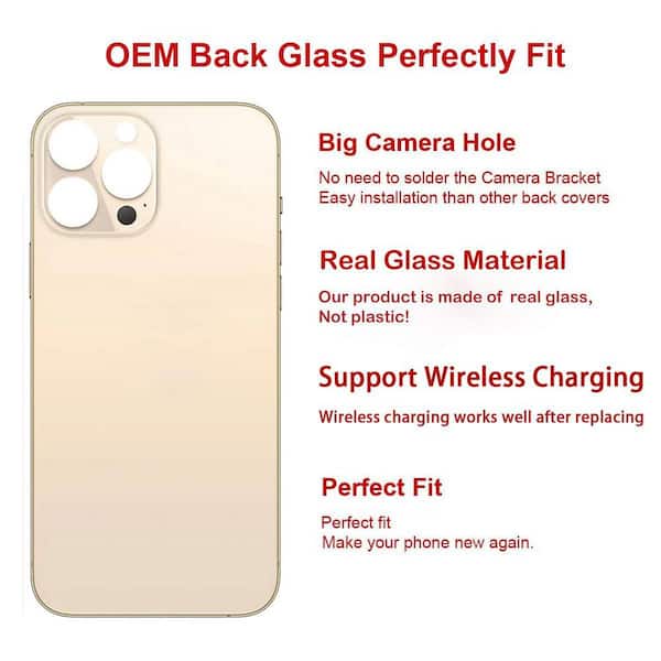Vrbgify iPhone 13 Pro Max Rear Back Glass Replacement, 6.7&quot