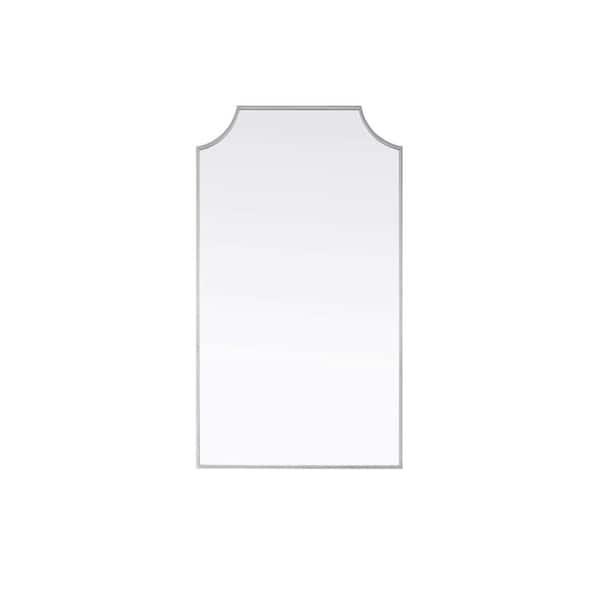 Silver 24 in. W x 42 in. H Rectangle Wall Mirror