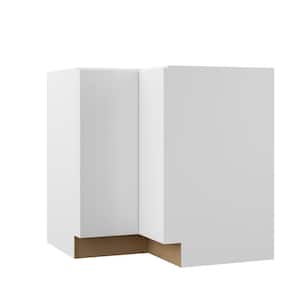 Designer Series Edgeley Assembled 33x34.5x20.25 in. Lazy Susan Corner Base Kitchen Cabinet in White