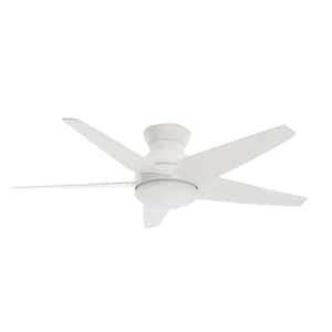 Isotope 52 in. Indoor Snow White Ceiling Fan with 4 Speed Wall-Mount Remote
