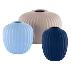 Jacie 4.33 in. Glazing Assorted Decorative Vase (Set of 3)