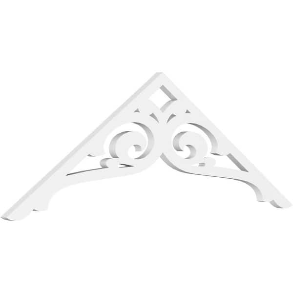 Ekena Millwork Bordeaux 1 in. D x 12 in. W x 72 in. L Signature Urethane Gable Pediment
