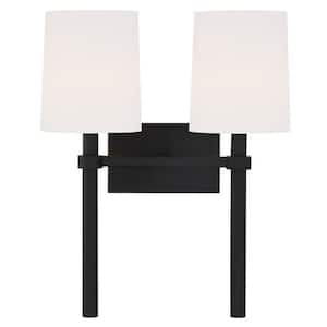 Bromley 2-Light Black Forged Sconce