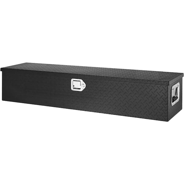 Heavy Duty Aluminum Truck Bed Tool Box, Diamond Plate Tool Box with Side Handle and Lock Keys RV Trailer, 48"x15"x15"