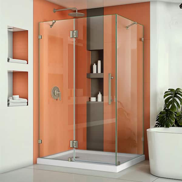 Dcolora 36'' W 72'' H Semi-Frameless Round Right Shower Enclosure