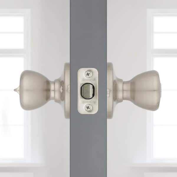 Tylo Satin Nickel Keyed Entry Door Knob featuring SmartKey Security
