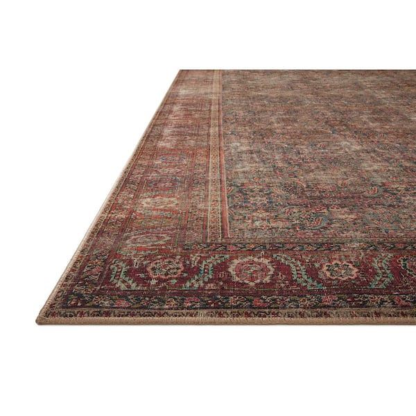 Wynter Onyx/Multi 2 ft. x 5 ft. Distressed Oriental Printed Area Rug