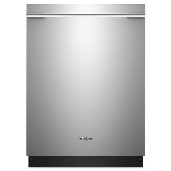 Whirlpool 24 in. in Fingerprint Resistant Stainless Steel Top Control Smart Built-In Tall Tub Dishwasher with Contemporary Handle