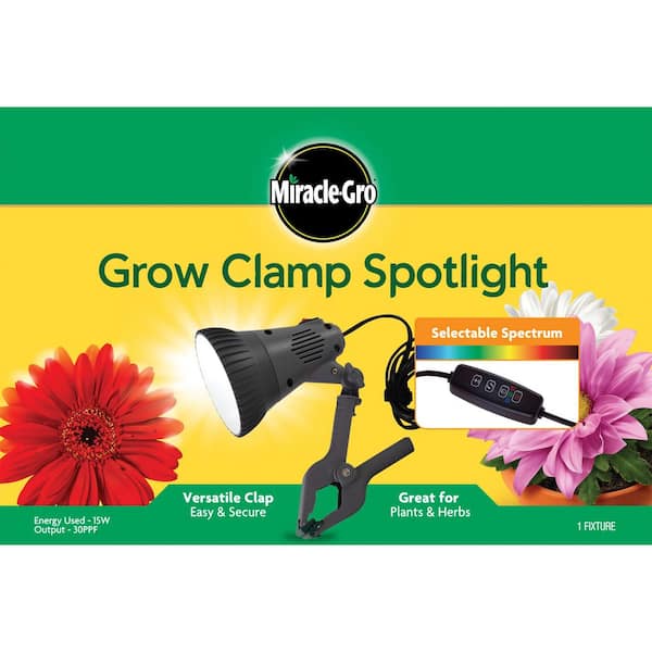 Miracle-Gro 8 in. 15-Watt White LED 3 Adjustable Spectrum Plant
