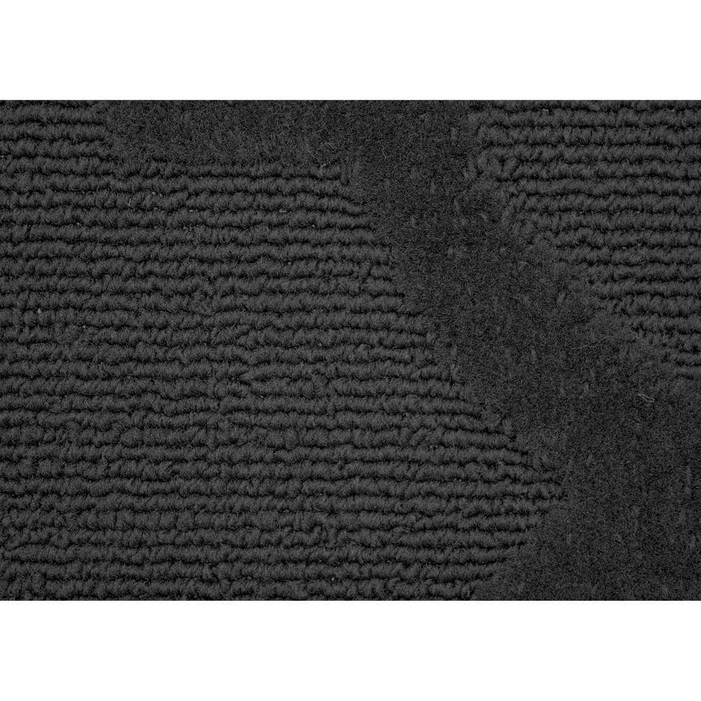 Cinder Gray Quatrefoil Tufted 12' Square Synthetic Area Rug