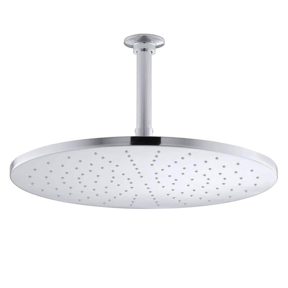 1-Spray Patterns 14 in. Ceiling Mount Contemporary Round Rain Fixed Shower Head in Polished Chrome price history on PriceWatchPro